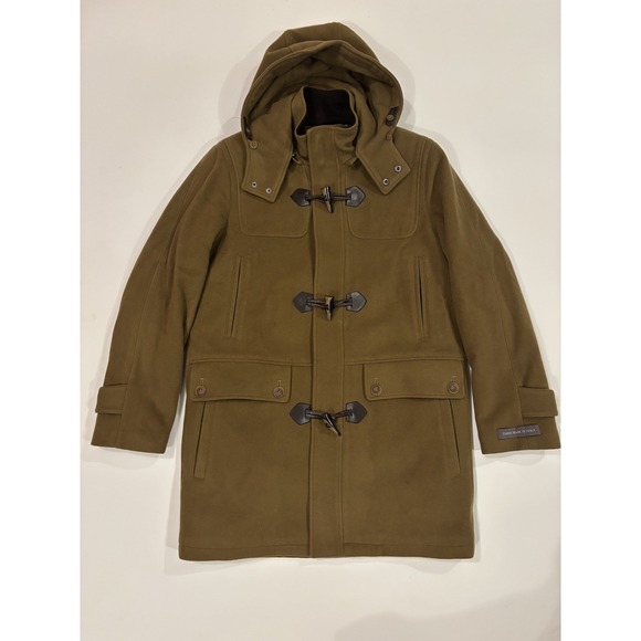 Cole Haan Other - Cole Haan Men's Wool Blend Duffle Coat Small Removable Hood Fabric Made in Italy